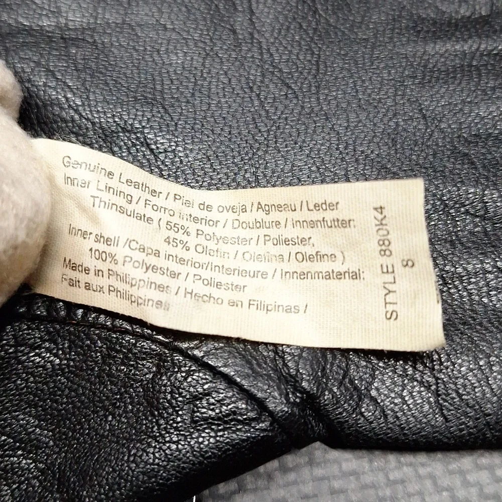 Vintage Black Leather‎ Aris Gloves